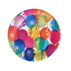 Набор бумажной посуды «Праздник. Воздушные шары и серпантин»: 6 стаканов, 6 тарелок - Фото 3