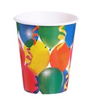Набор бумажной посуды одноразовый Праздник. Воздушные шары и серпантин»: 6 стаканов, 6 тарелок - фото 4609184