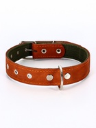 Ошейник комбинированный, безразмерный, 65×3.5 см, ОШ 31-61 см, кожа, брезент, коричневый - Фото 2