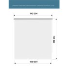 Рулонная штора блэкаут Decofest «Плайн», 140х175 см, цвет белый - Фото 2