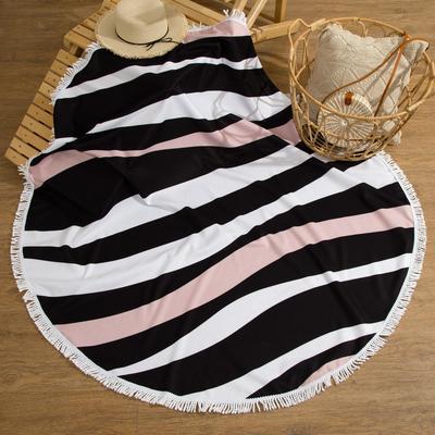 Полотенце пляжное круглое Этель «Зебра», d=150 см,100% п/э, 330 г/м 2