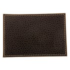 Футляр для карточек и проездных, натуральная кожа, джинс флотер коричневый - Фото 1