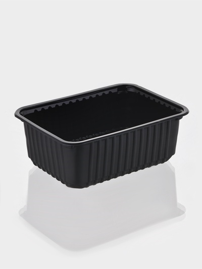 Контейнер одноразовый «Южуралпак», КР-179, пластик, 1 л, 17.9×13.2×6.7 см, чёрный