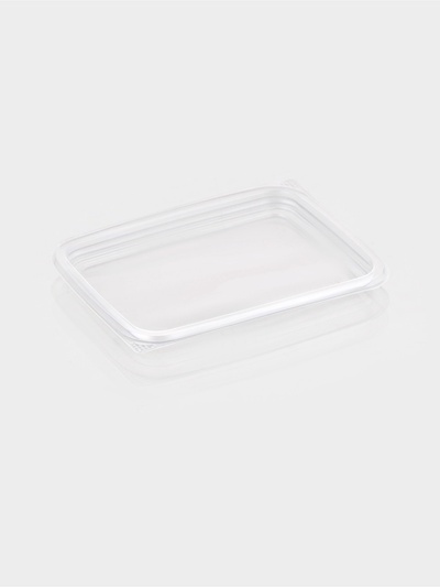 Крышка для контейнера одноразовая «Южуралпак», КР-12, пластик, 11.1×8.5×0.8 см, прозрачная