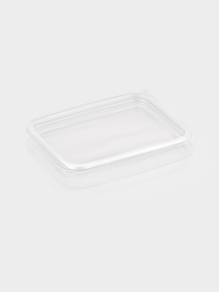 Крышка для контейнера одноразовая «Южуралпак», КР-12, пластик, 11.1×8.5×0.8 см, прозрачная - Фото 1