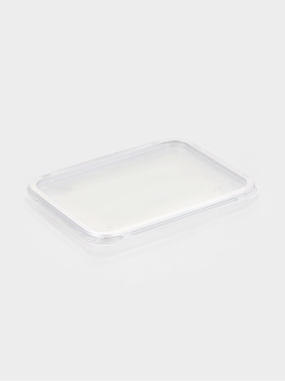 Крышка для контейнера одноразовая «Южуралпак», КР-179, пластик, 18.6×14.1×0.76 см, прозрачная