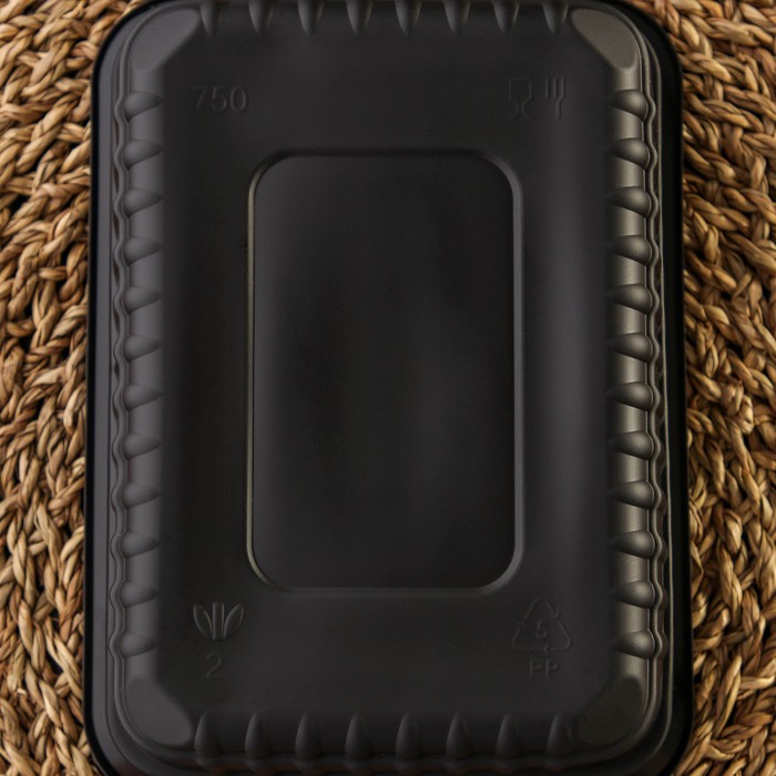 Контейнер одноразовый «Южуралпак», КР-179, 750 гр, 17,9×13,2×5 см, цвет чёрный - фото 1894031931