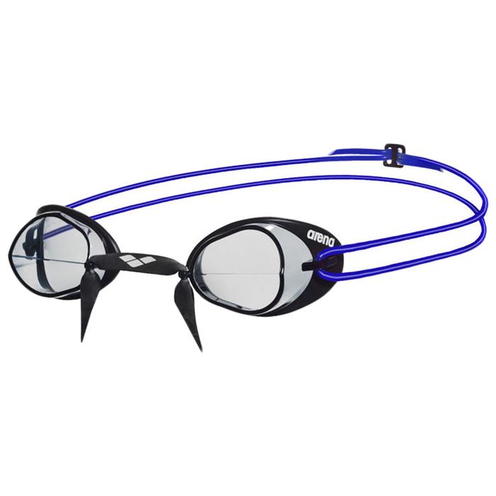 Очки для плавания ARENA Swedix, прозрачные линзы, регулируемая переносица, чёрная оправа - Фото 1