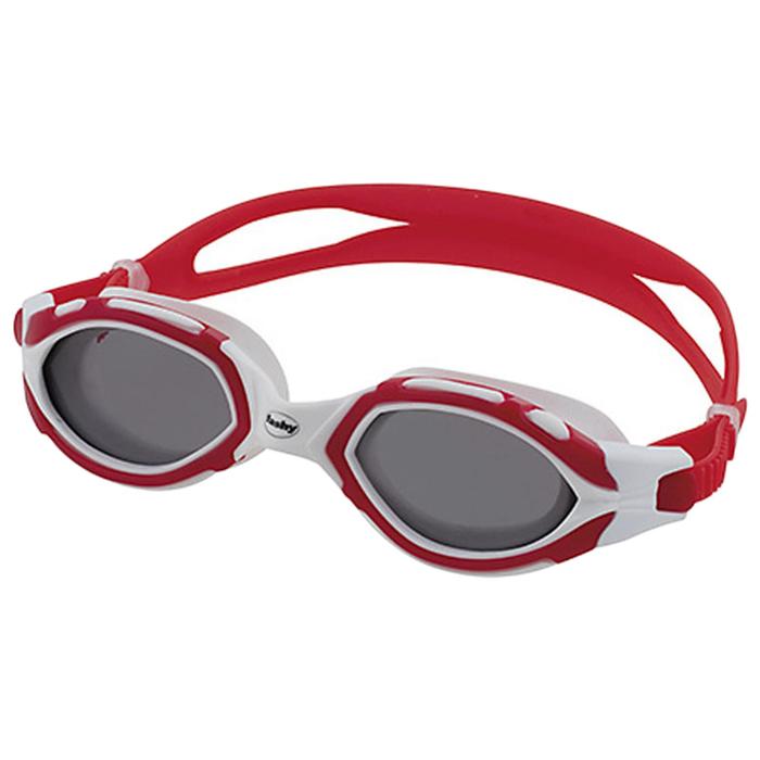 Очки для плавания FASHY Osprey, поляризация, дымчатые линзы, нерегулируемая переносица, цвет красный/белый - Фото 1