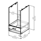 Кухонный гарнитур трёхуровневый в полоток «Адажио люкс», 3000×600 мм, цвет дуб золотой/бетон тёмный/венге 7029725