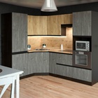 Кухонный гарнитур угловой «Адажио оптима», 2400×1800 мм, цвет дуб золотой/бетон тёмный/венге - Фото 1