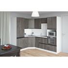 Кухонный гарнитур угловой «Ноктюрн оптима», 2400×1800 мм, цвет бетон тёмный/белый - Фото 1