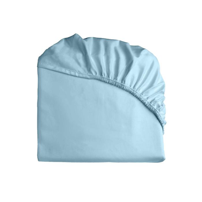 Простыня Satin Luxe, размер 180х200х25 см, цвет голубой