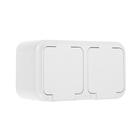 Розетка BYLECTRICA РА16-303 Пралеска, 16А, двухмест., наруж., с з/к, крышка, IP54, белая - Фото 2