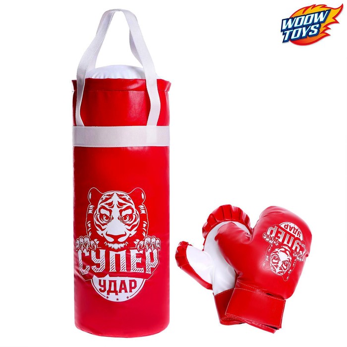 Набор для бокса детский «Супер удар», груша 50 см, перчатки, МИКС - Фото 1