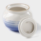 Сахарница с крышкой Доляна «Космос», 400 мл, фарфор, синяя - Фото 3