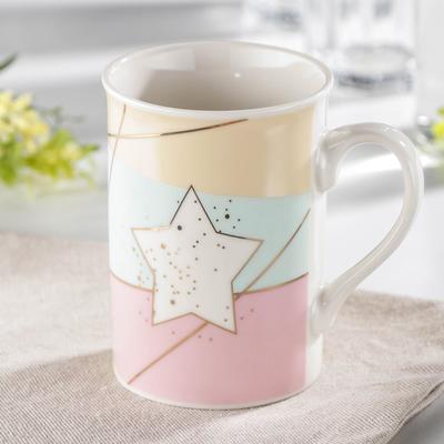 Кружка фарфоровая Доляна «Звезда», 300 мл