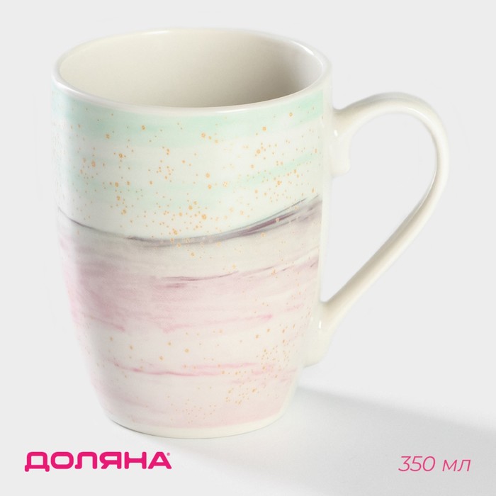Кружка фарфоровая Доляна «Эбру», 350 мл - Фото 1