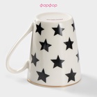 Кружка Доляна «Звёзды», 350 мл, фарфор, белая - Фото 3