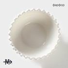 Миска фарфоровая Magistro «Лакомка», 200 мл, d=11 см, цвет белый - Фото 2