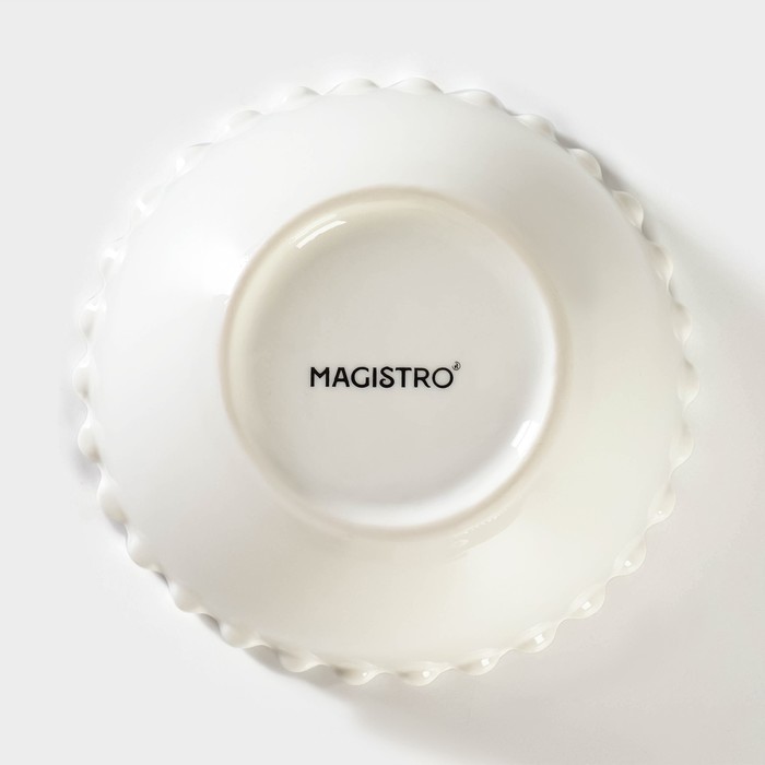 Миска фарфоровая Magistro «Лакомка», 200 мл, d=11 см, цвет белый - фото 1927707556