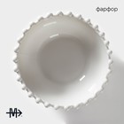 Салатник фарфоровый Magistro «Лакомка», 450 мл, d=15 см, цвет белый - Фото 2