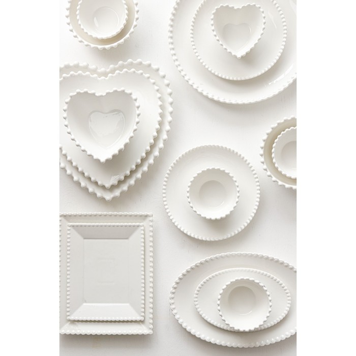 Соусник фарфоровый Magistro «Сердце», 260 мл, d=11,5, цвет белый - фото 1882212920