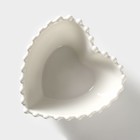 Салатник фарфоровый Magistro «Сердце», 550 мл, d=15,5 см, цвет белый - Фото 3