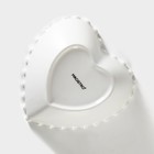 Салатник фарфоровый Magistro «Сердце», 550 мл, d=15,5 см, цвет белый - Фото 5