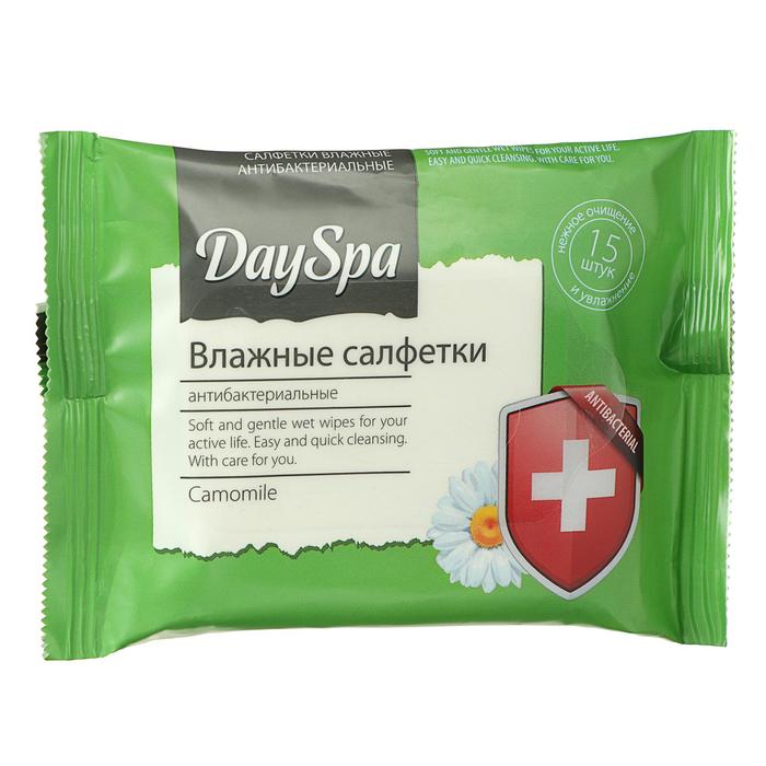 Влажные салфетки «Day Spa», ромашка, антибактериальные, 15 шт. - Фото 1