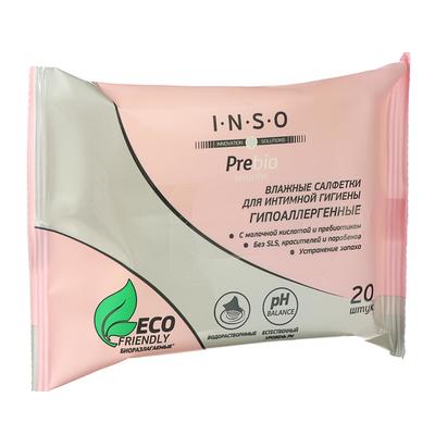 Влажные салфетки «INSO» Prebio Sensitive, для интимной гигиены, 20шт