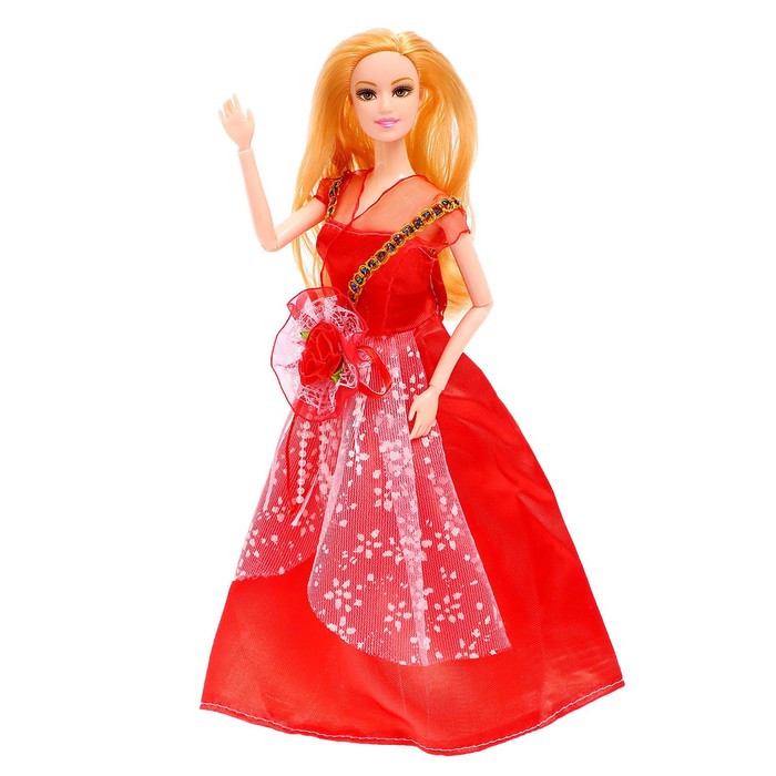 Кукла-модель шарнирная «Лиза» в платье, МИКС - фото 1907248229