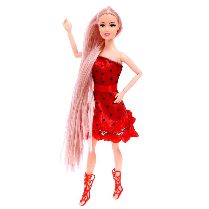 Кукла-модель шарнирная «Катя» в платье, МИКС - фото 1907248230