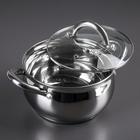 УЦЕНКА Кастрюля Доляна «Гиперион», 1,9 л, d=16 см, со стеклянной крышкой - Фото 2