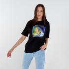 Футболка «Kiss me» Принцессы oversize, цвет чёрный - фото 321292893