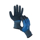 Перчатки нейлоновые, с двойным латексным обливом, размер 10, синие - фото 9281732