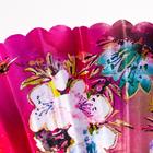 Веер пластик, текстиль "Цветение" лопасти с изгибом, золото МИКС 23 см - Фото 2