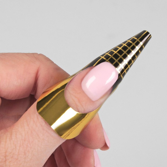 Формы для ногтей, узкие, 500 шт, цвет золотистый 22867