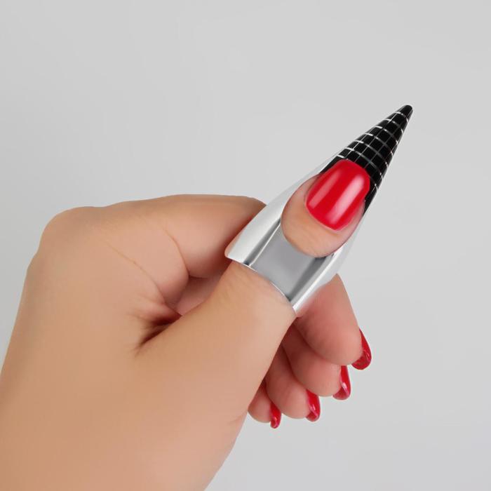 Формы для наращивания ногтей, узкие, 500 шт, цвет серебристый 22868