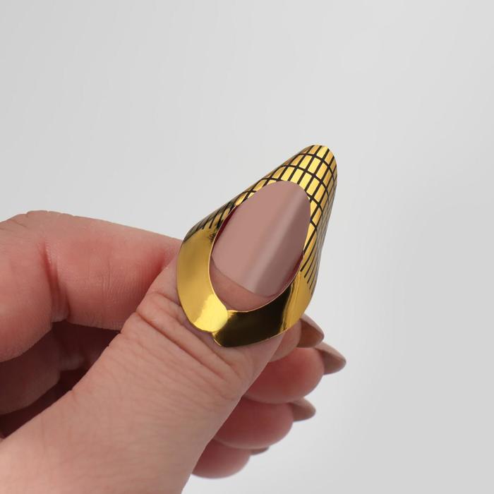 Формы для наращивания ногтей, полукруг, 500 шт, цвет золотистый 22869