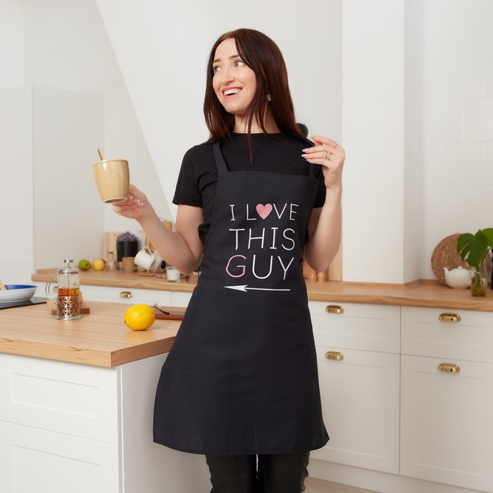 Фартук Этель I Love this guy 60×70 см, 100% хлопок, репс 210 г/м² - Фото 1
