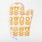 Набор Кухонный Этель «Yellow garden», варежка-прихватка 20×27 см, прихватка 19×19 см, 100% хлопок (МИКС) - Фото 3