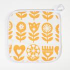 Набор Кухонный Этель «Yellow garden», варежка-прихватка 20×27 см, прихватка 19×19 см, 100% хлопок (МИКС) - Фото 4