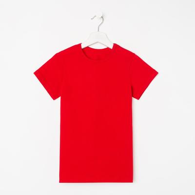 Футболка детская, цвет красный, рост 104 см