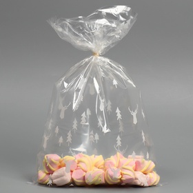 Пакет подарочный новогодний пропиленовый «Олень», 24?39 см (комплект 50 шт)