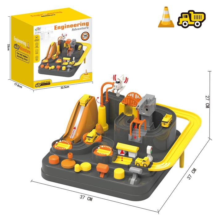 Настольная игра-лабиринт «Фабрика», 3 машинки - Фото 1