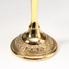 Подсвечник металл на 3 свечи "Медальон" золото 26х26х9,2 см - Фото 4