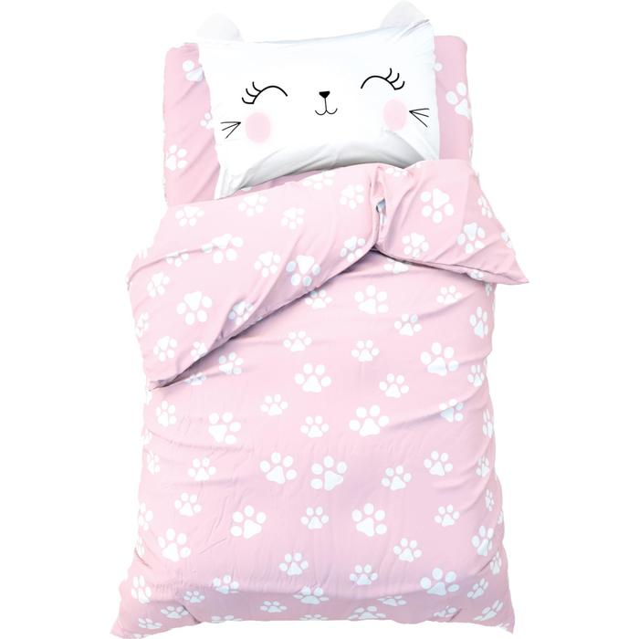 Постельное бельё 1.5-спальное «Этель» Pink cat, бязь - Фото 1