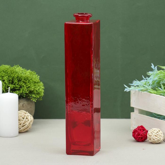 Ваза «Нарцисс», 450 мл, 24.5×5.5×5.5 см, стекло, красная - Фото 1