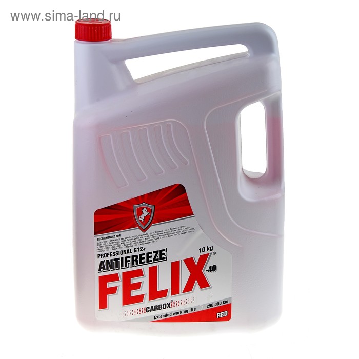 Антифриз FELIX Carbox-40 G12 ТС красный, 10 кг - Фото 1
